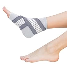 ZenToes Ankle Support Brace for Women and Men, Easy to Use Compression Sleeve with Adjustable Stabilizer Wrap, Wear with Shoes and Socks, Helps Prevent Sprained Ankle Injury - 1 Count Gray, Wide