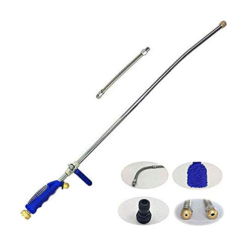 Buyplus Hydro Jet Power Washer Wand – 39'' Extendable Sprayer, Flexible Hose Nozzle, High Pressure Attachment for Car Washer, Window Glass Water Cleaner, 2 Tips