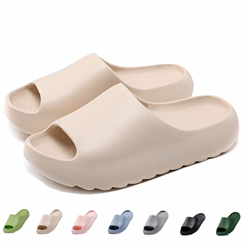 Image of Kids Cloud Slides for Boys & Girls, Super Soft & Comfy Beach Pool Slippers, Non-Slip Waterproof Shower Sandals for Toddlers & Kids