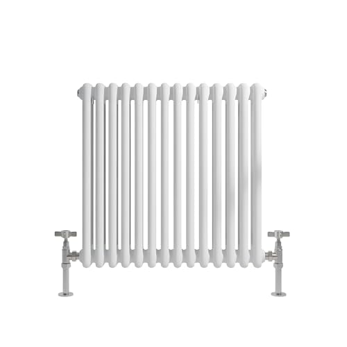 Image of Greened House 3 Column White Traditional Radiator 600mm H x 599mm W