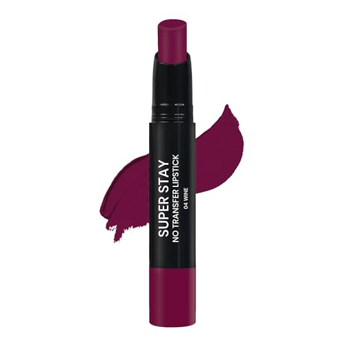 Image of Maliao Super Stay No Transfer Lipstick | Long Lasting Matte Finish | Waterproof & Smudge-Proof Formula | High Pigment Color | Lightweight & Comfortable Wear | Wine, 3.8g