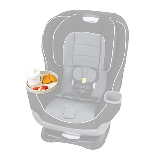 Image of My Travel Tray Round, USA made. Convert Existing Cup Holder to Tray and Cup Holder for Kids Car Seat, Booster, Stroller, Golf Cart and More! Beige