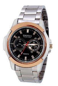 Exotica Black Dial Analogue Watch for Men (EFG-05-TT-Steel-B) (B00LD1F34S) Amazon Price History, Amazon Price Tracker