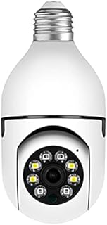 VULNiX E27 Light Bulb Camera WiFi Outdoor Indoor 1080p 360 Degree Panoramic Smart Home Security Wireless Smartbulb Cam Dome Surveillance IP HD CCTV Night Vision Lightbulb Socket Bombillo Camara