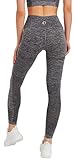 Leif Nelson Leggings Damen Trainingshose Sport Leggins Gym Seamless Sporthose Laufhose Nahtlose Blickdicht Sportleggings lang Yoga Mädchen Fitnesshose für Gym Workout Jogging Alltag Schwarz Small