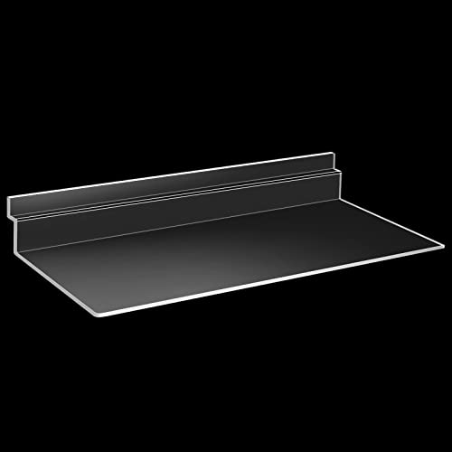 4 X 10 Inch Slatwall Shelves Hanging Slatwall Accessories Clear Slatwall Shelf Plastic Shelves For Wall, Home Shoe Stores Boutiques Supplies (100 Pack) #TOP4
