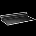 4 Pack 4 x 10 Inch Slatwall Shelves Hanging Accessories Clear Slatwall Shelf Plastic Shelves for Wall, Home Shoe Stores Boutiques Supplies (Clear)