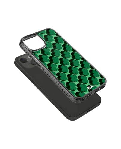 Image of DailyObjects Case for iPhone 14 Compatible with Mag-Safe Wireless Charging, Stride 2.0 Green Clover Slim Shockproof Back Cover with Inner Magnetic Ring