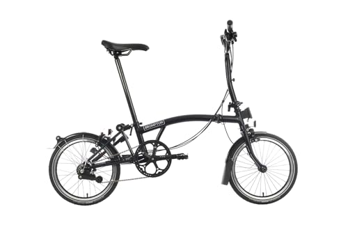 Brompton C Line 6 Speed Folding Bike (Black, Mid)