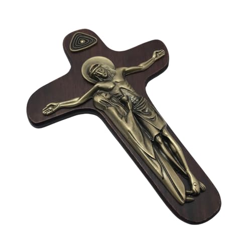 Crucifixo Cruz da Unidade Parede ou Porta Madeira 20 cm