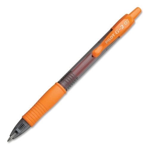 Bolígrafos retractiles de gel PIL naranja x10