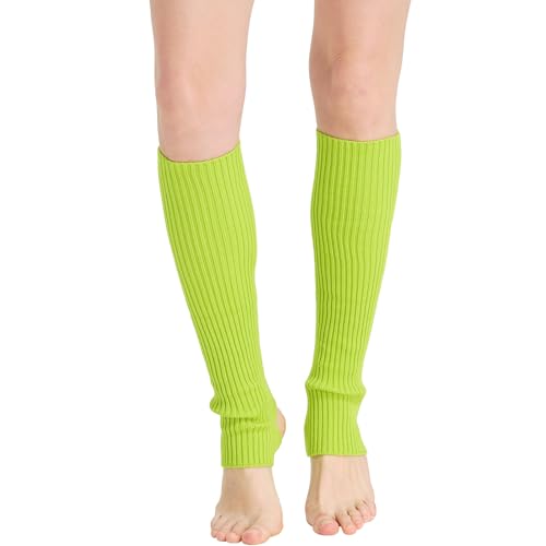 Image of Nanxson Knit Ribbed LegWarmer Women Knit Calf Accessories Leg Sleeves | Solid Neon Boot Socks,Y2K 80s Women's Lolita LegWarmer,Sports Party Yoga Dance Accessories,Winter Ankle Heap Kawaii Sock