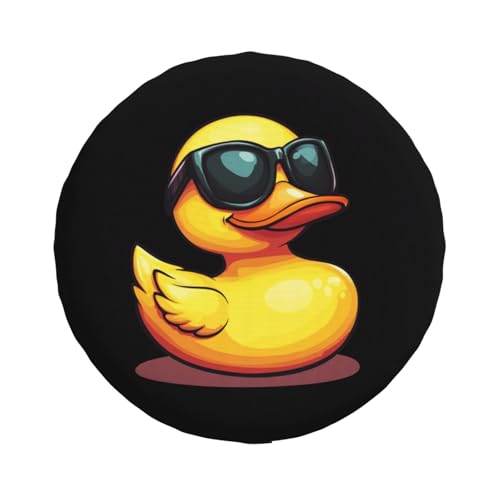 Image of Cute Duck Spare Tire Cover Universal Wheel Tire Cover Funny Cartoon Duck Tire Protectors for Travel Trailer Rv SUV Truck Camper and Many Vehicle 14 Inch