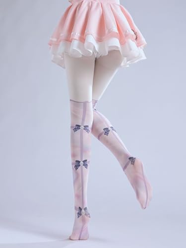 Image of Sahabowi Women's Sheer Tights, Digital Print Designs Stockings