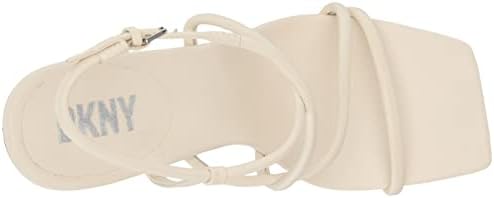 DKNY Women's Comfortable Chic Shoe Reia Heeled Sandal, Egg NOG, 9 | Image 4