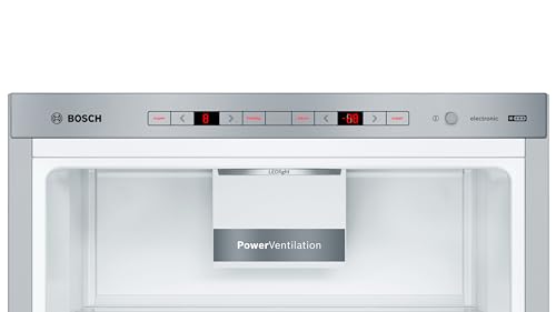 Bosch Home & Kitchen Appliances KGE49AICAG Serie 6 Freestanding Fridge Freezer with Easy Clean and VitaFresh, 201cm Low Frost, 419L capacity, 70cm XL wide, Inox - Image 4