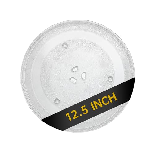 12.5" Microwave Glass Turntable Plate, 12.5" / 31.8cm Microwave Tray Replacement Glass Plate, Glass Tray Replacement for LG, GE, Samsung，Magic Chef, Hotpoint, Panasonic, Kenmore, etc