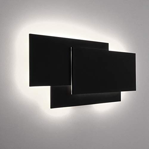 Ralbay 15.75”/36W LED Modern Wall Sconce Indoor Matte Black Wall Mount Light for Living Room Bedroom Staircase Hallway Natural White 4000K