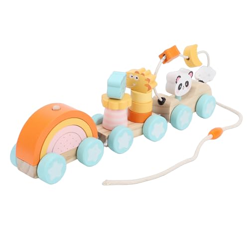 XUMIUZIY à Empiler en Forme d'animal Mignon, Ensemble en Bois de Hêtre pour Enfants de 3 Ans et Plus, Compétences de Pensée Logique