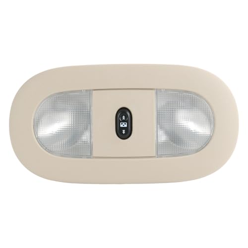 Image of LED Overhead Console Dome Map Light Interior Lamp Roof Reading Light, Beige | Compatible with 2008-2010 Ford F-250 F-350 F-450 F-550 Super Duty Replace# 8C3Z-25519A70-AA, 4L3Z-13783-AA