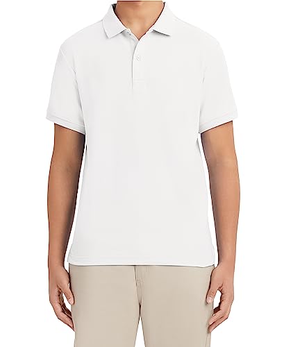 Nautica Young Men's Uniform Short Sleeve Stretch Pique Polo