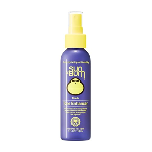 Sun Bum Blonde Tone Enhancer - Neutralizes Brass and Enhances Color and Shine of Blonde Hair - Protecting Toner against UV Rays - Made Without Parabens and Cruelty Free - 4 oz