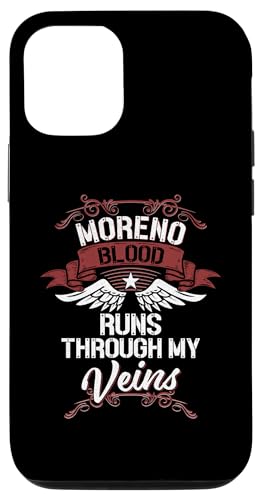 Carcasa para iPhone 14 Pro Moreno Sangre Corre Por Mis Venas - Apellido Familia