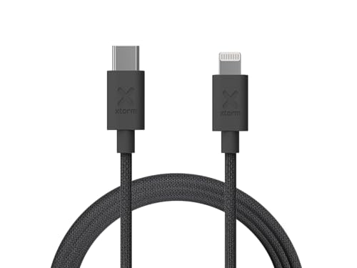 Cable USB-C a Lightning Xtorm Go2 de 1 m negro para cargar iPhone 2