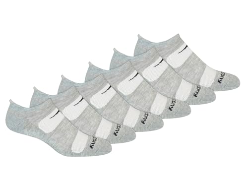 Image of Saucony Men's Rundry Mesh Ventilating Comfort Fit Performance Tab Socks Available in M-xl (6, 12 Pairs)
