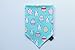 Easter over the collar dog bandana, handmade pastel color spring slip on pet bandana (Bunnies and Easter Eggs, Medium)