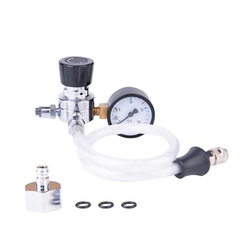 AmazWhip Single Gauge N2O Pressure Regulator for Cream Charger and Dispenser (Brass N2O Regulator)