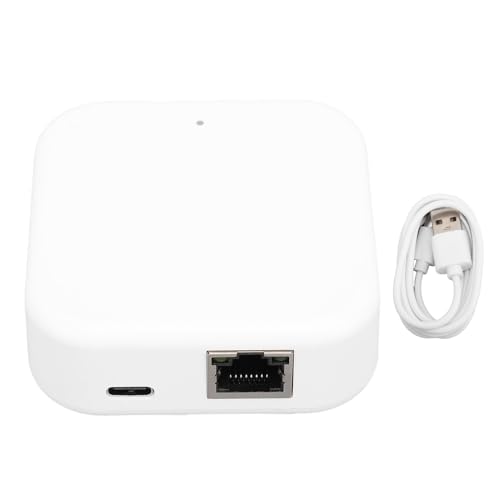 Smart Deadbolt WiFi Gateways, Ferngesteuert Smart Fingerabdrucktür Schloss Kompatibel mit TT Lock App, Bluetooths RJ45 Smart Home Gateways Smart Hub für Smart Entry Lock