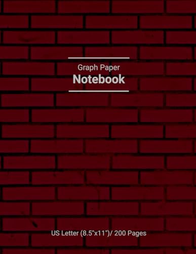 Notebook: Brick Collection Project Workbook / US Letter (8.5 x 11 in / 216 x 279 mm) Size / 200 Graph Paper Pages: Great for Home, Office or School