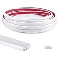 Art3d 10 Ft Peel and Stick Trim for Backsplash Tile Edge, Self-Adhesive Liner for Corner Decor in White