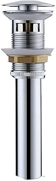 Pop Up Drain Stopper with Overflow Chrome Baisn Sink Lavatory Vanity Bathroom Sink Drain Sink Stopper