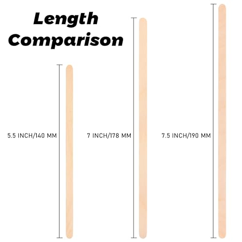 Antetok 190-100-SAN Wooden Coffee Stirrers - Coffee Stir Sticks 7.5 Inch,100Pcs Disposable Birch Wood Coffee/Beverage Stirrers,Swizzle Drink Sticks,Coffee Bar Accessories thumb #5