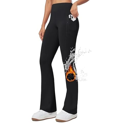 Willit Women's Fleece Lined Yoga Pants Cover