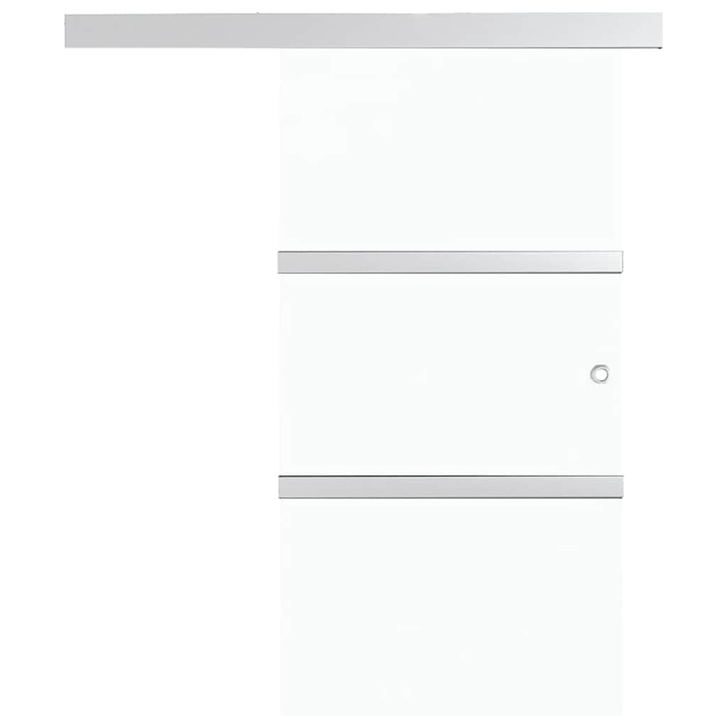 Drzwi przesuwne – szkło ESG i aluminium, ścianka działowa