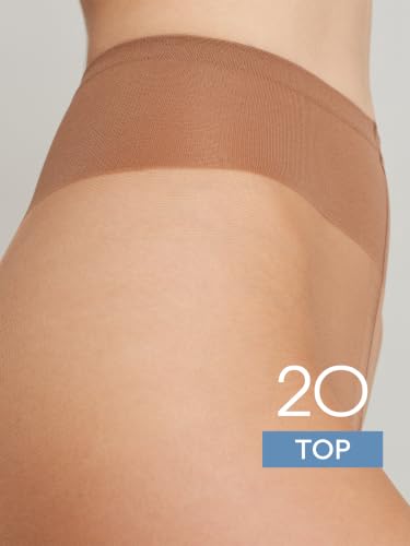 Image of Conte Tights Sheer to Waist Hipster Low-Rise Pantyhose with Adjustable Belt, Top 20 Den