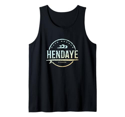 Hendaya Francia - Retro Hendaya Francia Vintage Surf Camiseta sin Mangas
