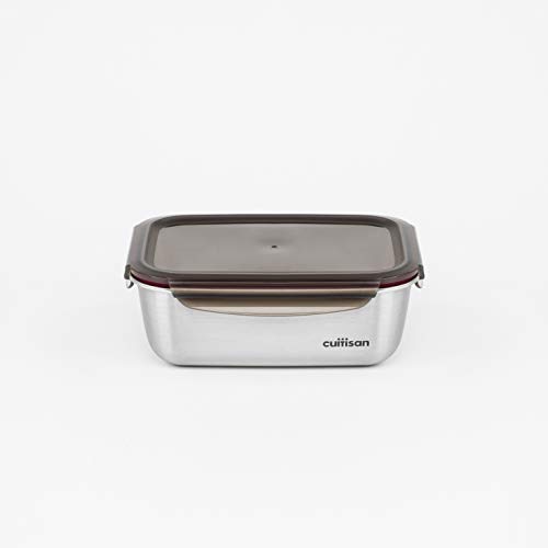 Cuitisan Flora Rectangle Airtight Container No.10 94.7Oz, Stainless Steel Food Container, Waterproof, Microwave And Dishwasher Available #TOP1