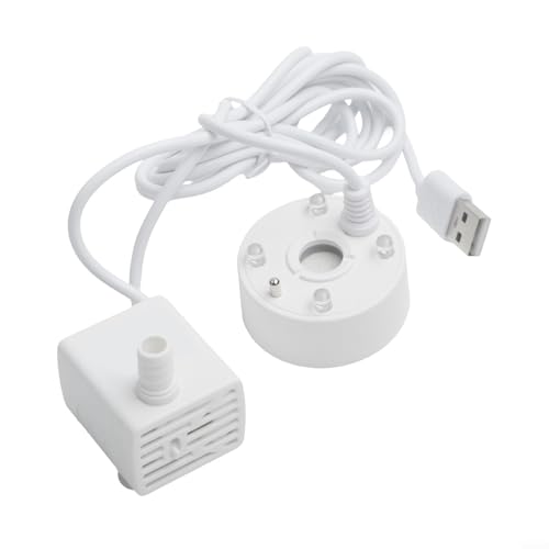 Atomizador compacto de bomba de agua alimentado por USB con iluminación de color para efectos de niebla inmersiva en reuniones (blanco)
