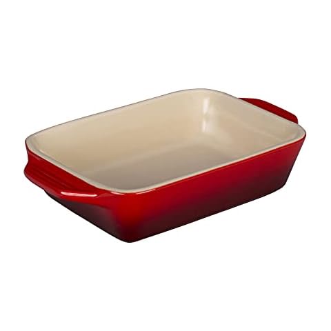 Le Creuset flache rechteckige Form aus Steinzeug Cover