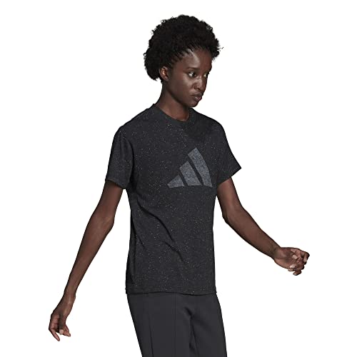 Adidas Women's Winners 3.0 Tee, Core Black Melange, X-Large #TOP5