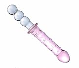 Mit Reiznoppen und Lustkugeln Glasdildo，G-Punkt Stimulierung für einen unglaublichen Orgasmus