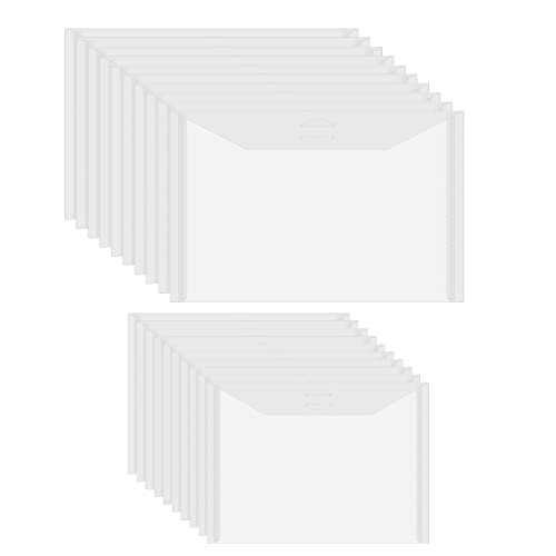 Image of 20 Pcs Stamp & Die Storage Pockets Resealable Clear Plastic Seal Bags Storage Case for Cutting Dies Stencil Album Stamp Crafts for DIY Scrapbooking Paper Card Craft Cutting Dies Storage