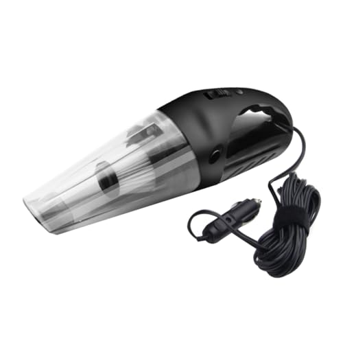 Amosfun De Mano Portátil con Cable Limpiador De Polvo Húmedo y Aspirador De Compacto y Ligero para Automóvil Color Negro