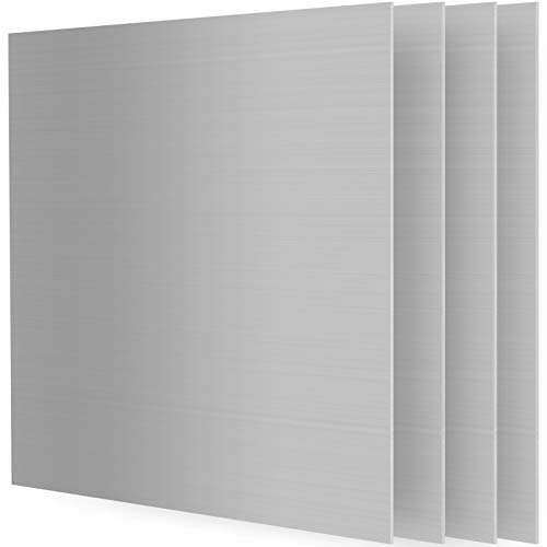 Aluminum Sheet, HAKZEON 4PCS 12 x 12 x 0.063 Inch Premium 6061 Aluminum Sheet Metal Thickness Rectangle Metal Plate Covered with Protective Film Heat Treatable Aluminum Sheets for Crafting Aluminum Sheet, HAKZEON 4PCS 12 x 12 x 0.063 Inch Premium 6061 Aluminum Sheet Metal Thickness Rectangle Metal Plate Covered with Protective Film Heat Treatable Aluminum Sheets for Crafting