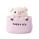 ikasus Lucky Piggy Car Dashboard Decoration, Cute Pig Car Dashboard Ornaments Bobble Head Decoration, Animal Resin Bobblehead Cartoon Pig Shaking Head Doll Toys for Car Vehicle Automobile Decor