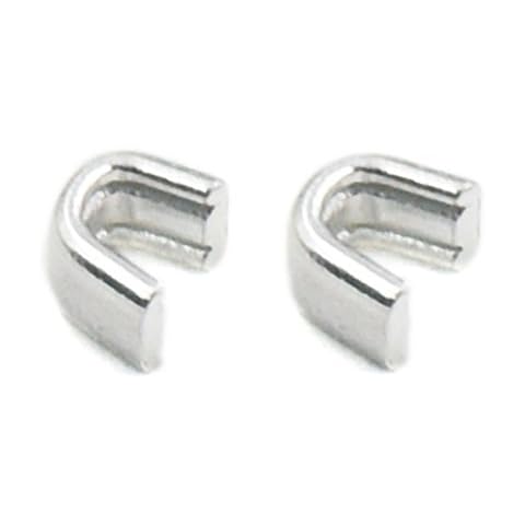 Fujiyuan 50 Sets Messing Reißverschluss # 5 Stopper oben Stopper unten Rettung Reparatur Set U-förmige Nickel Cover